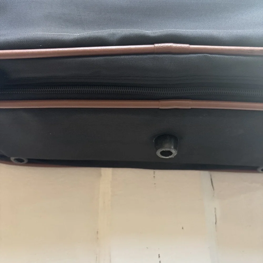 Vintage LARK Luggage Bag Small Suitcase /Briefcase 90s Black Nylon. 14 X‎ 18